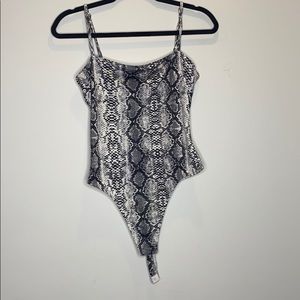 snake print bodysuit